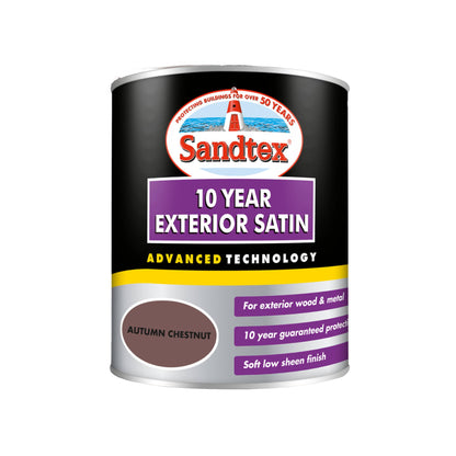 Sandtex 10 Year Exterior Satin Paint - Autumn Chestnut