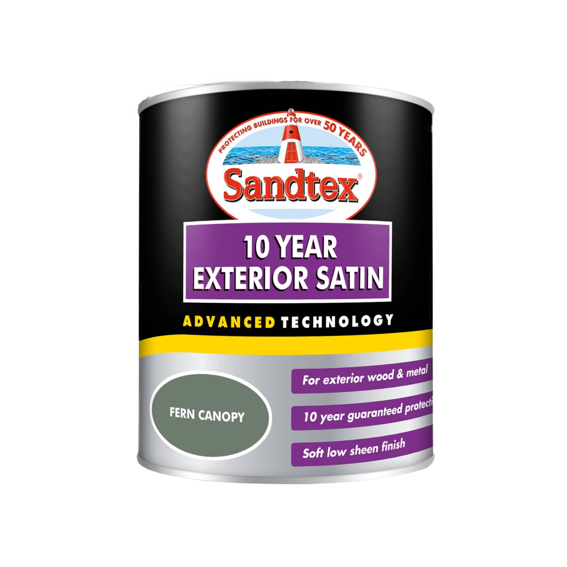 Sandtex 10 Year Exterior Satin Paint - Fern Canopy - 750ml