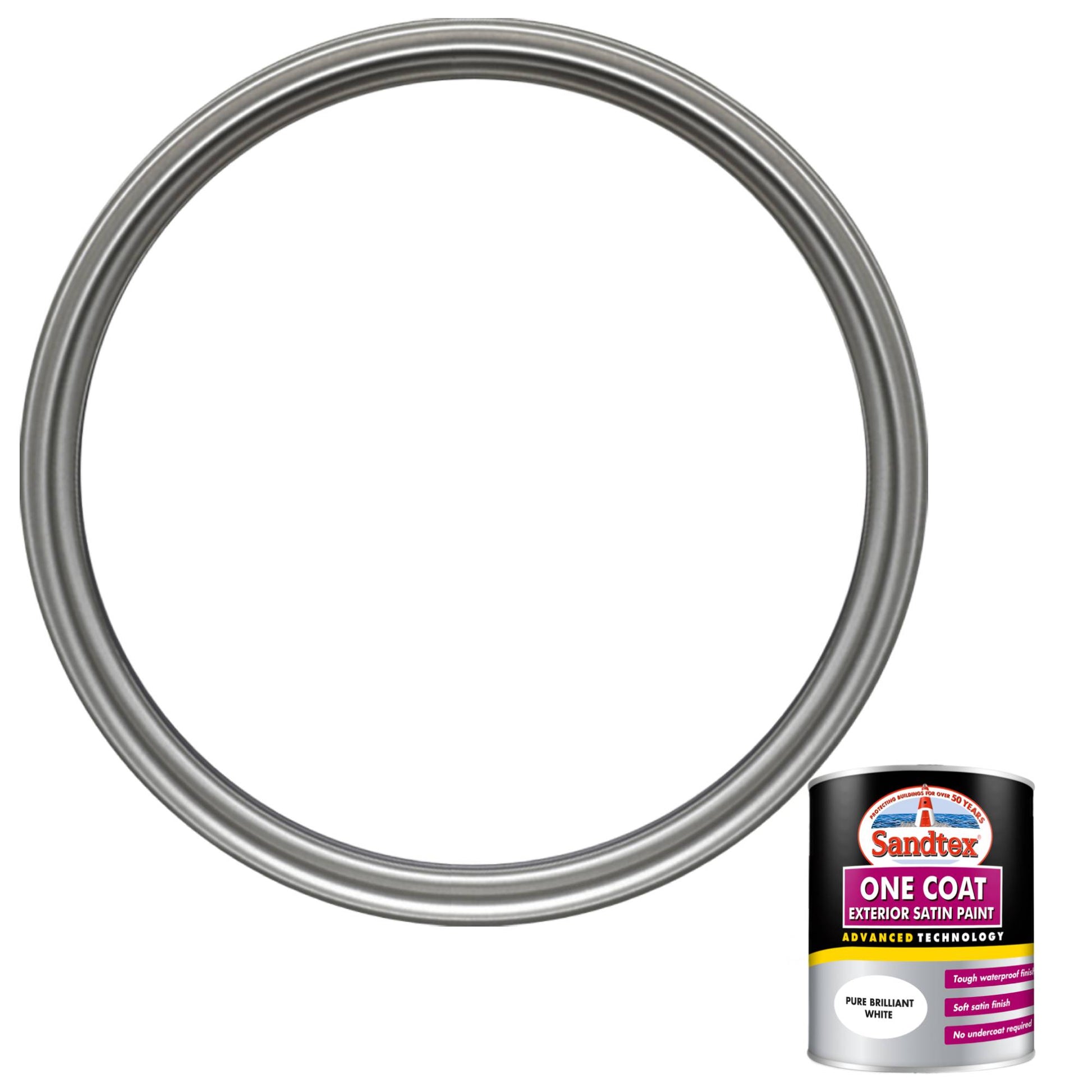 Sandtex One Coat Exterior Satin Paint - Pure Brilliant White