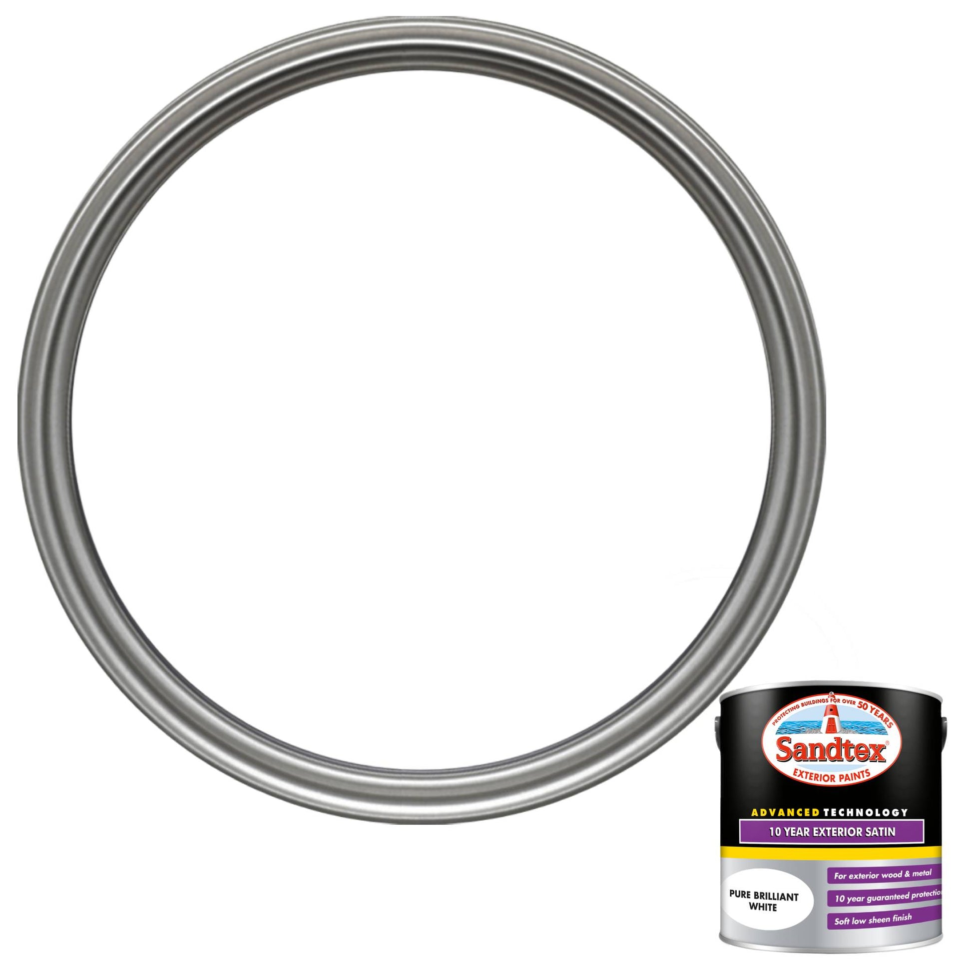 Sandtex 10 Year Exterior Satin Paint - Brilliant White