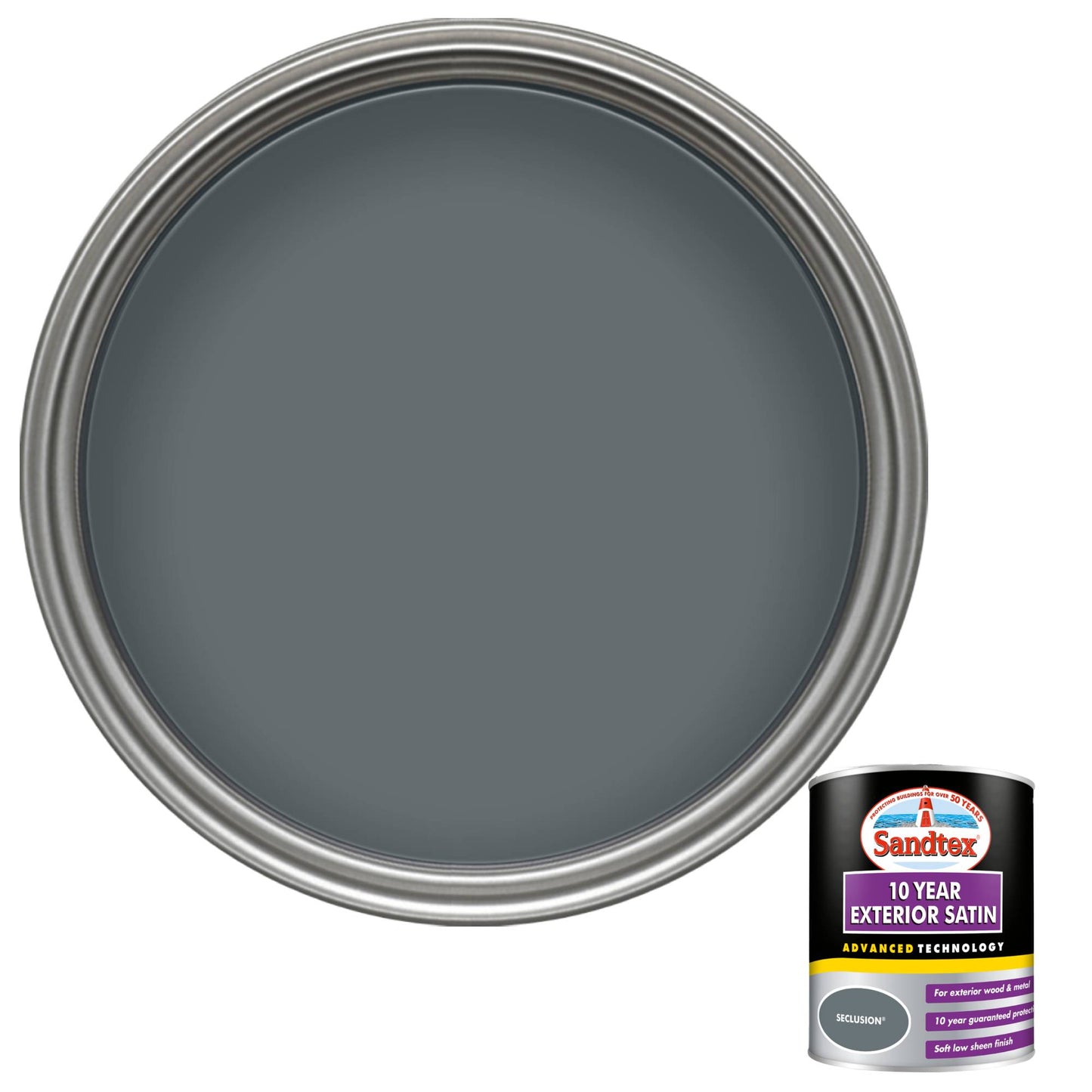 Sandtex 10 Year Exterior Satin Paint - Seclusion