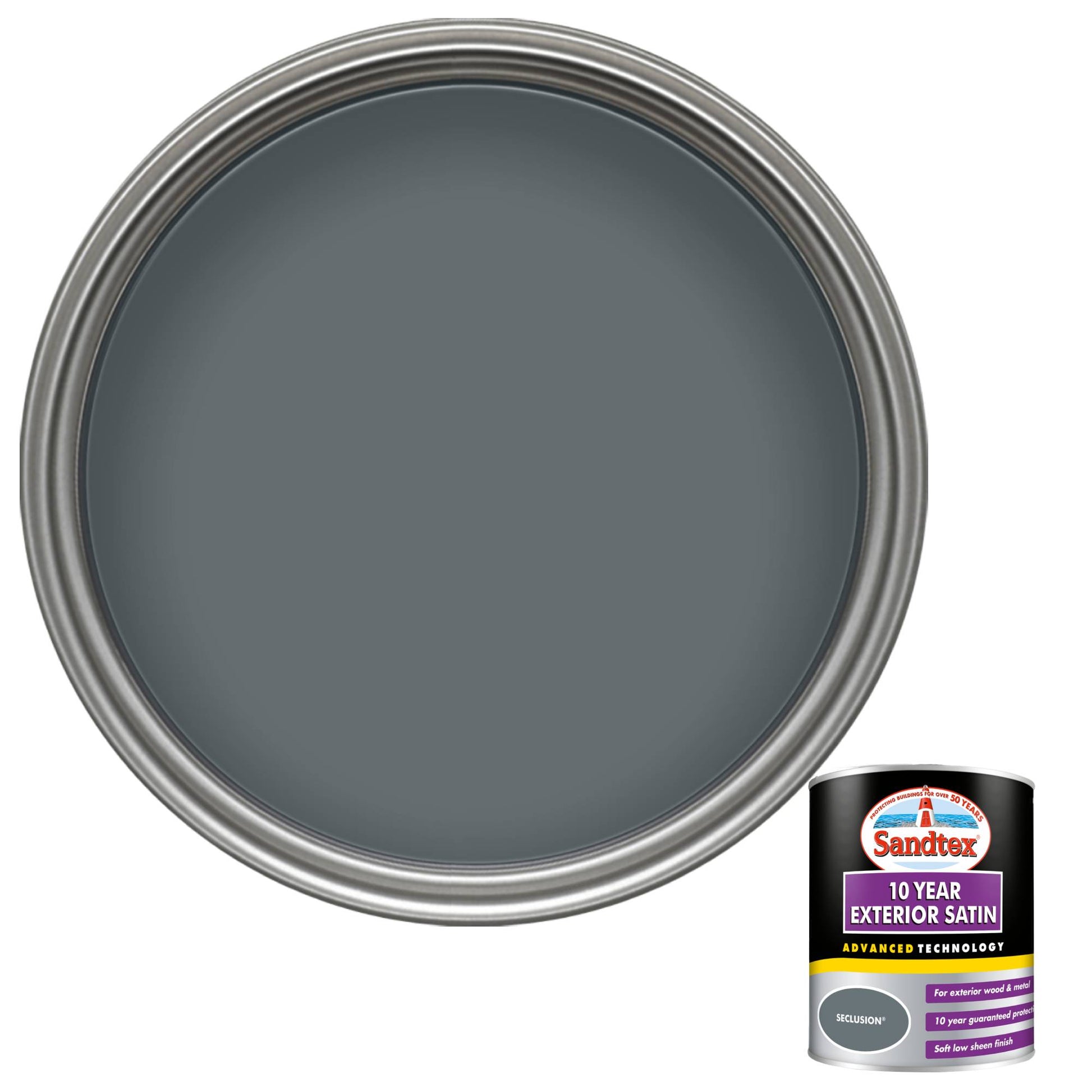 Sandtex 10 Year Exterior Satin Paint - Seclusion