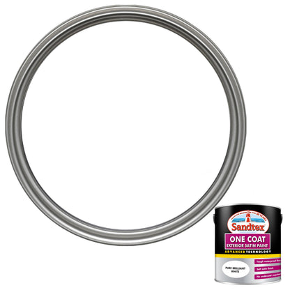 Sandtex One Coat Exterior Satin Paint - Pure Brilliant White