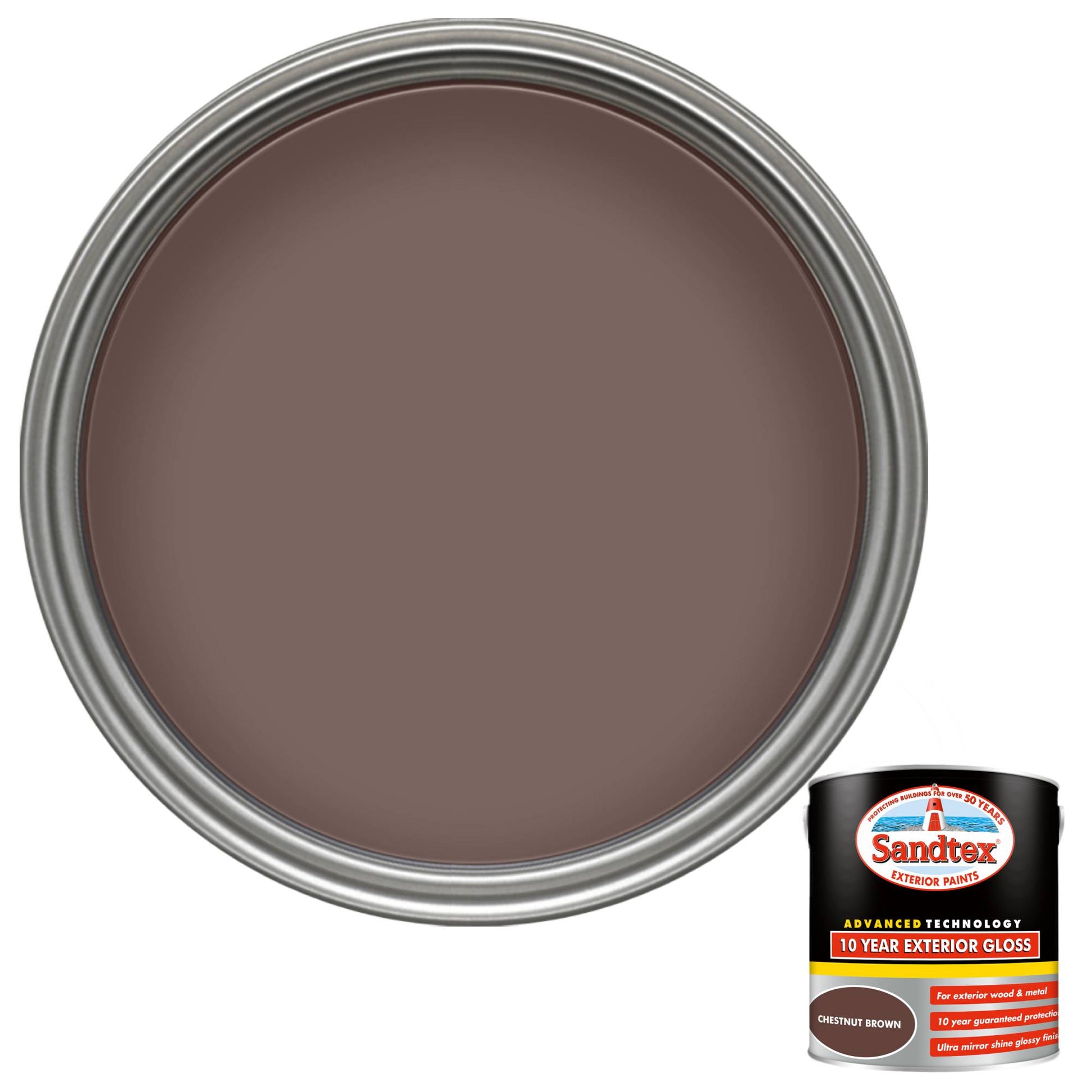 Sandtex 10 Year Exterior Gloss - Chestnut Brown