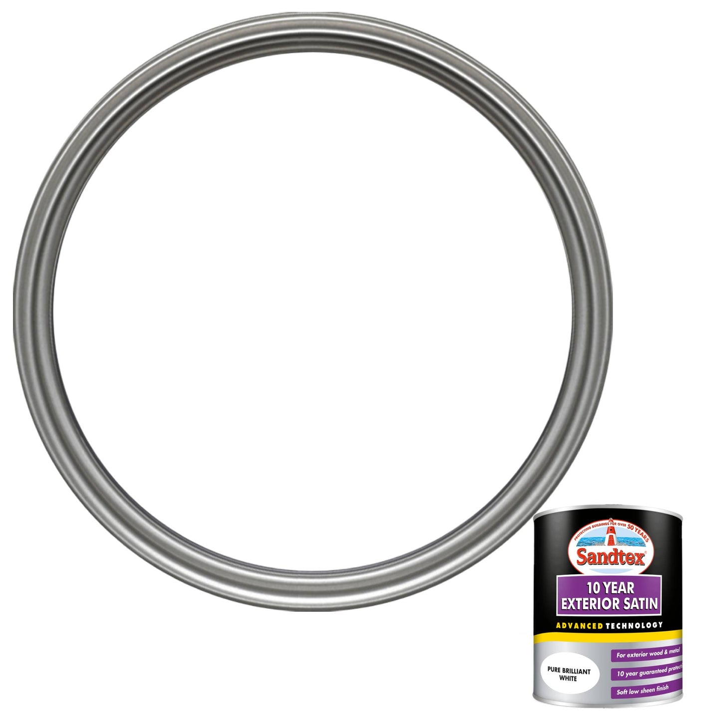 Sandtex 10 Year Exterior Satin Paint - Brilliant White