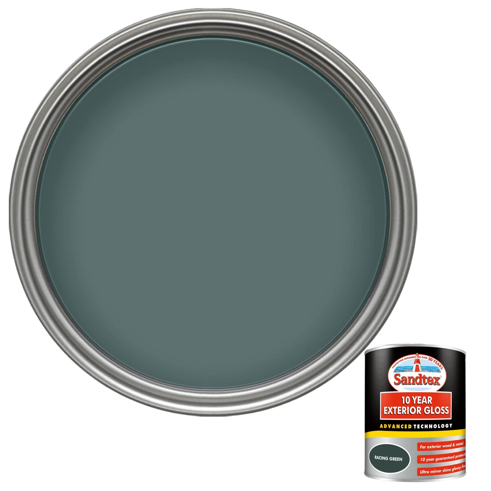 Sandtex 10 Year Exterior Gloss - Racing Green - 750ml