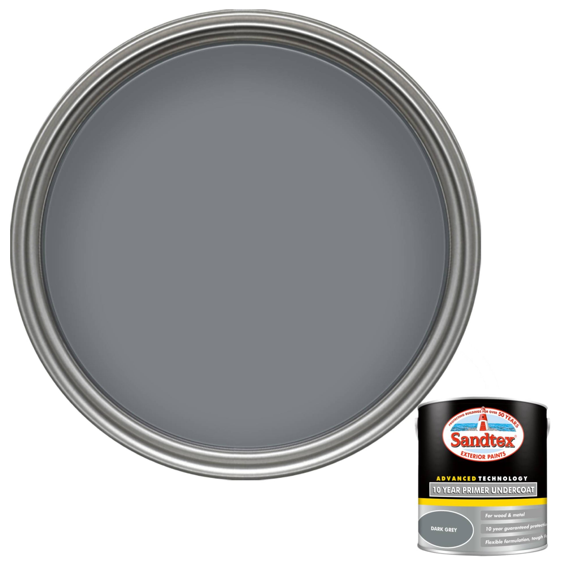 Sandtex 10 Year Primer Undercoat - Dark Grey