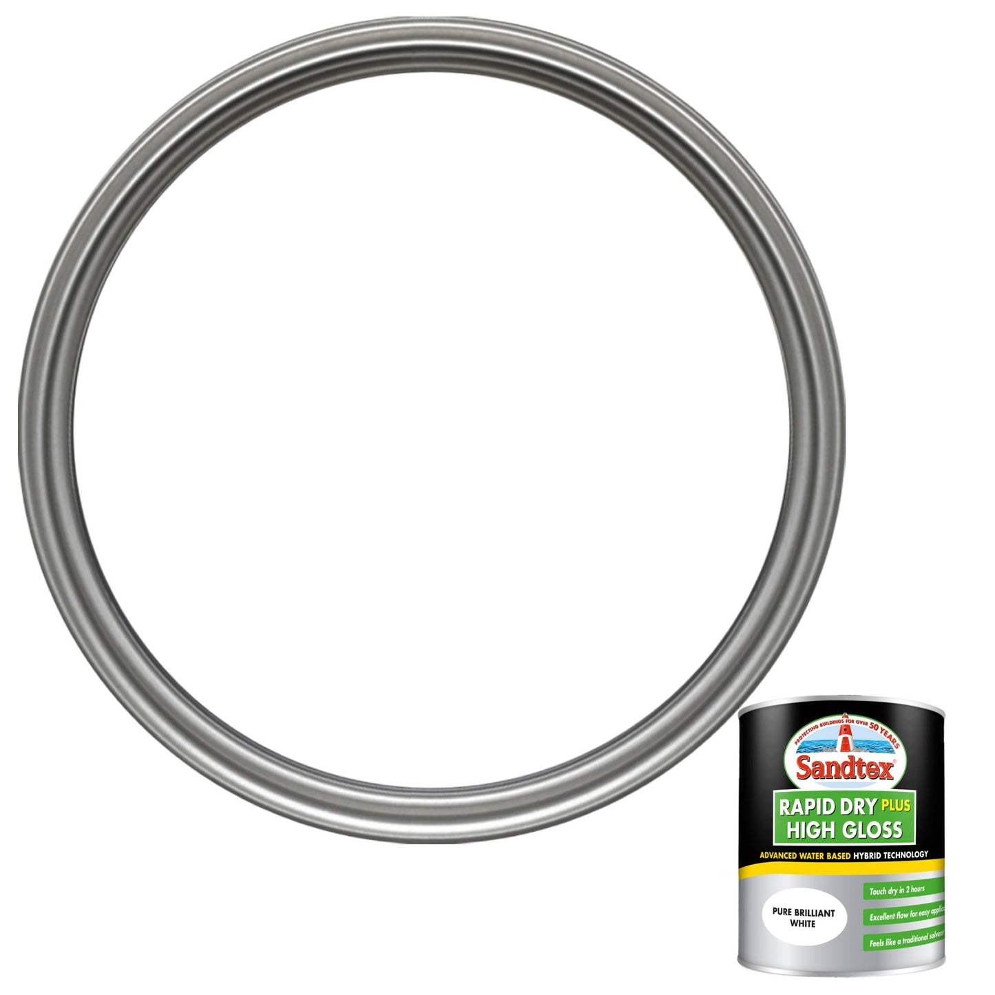 Sandtex Rapid Dry Plus High Gloss Paint - Brilliant White