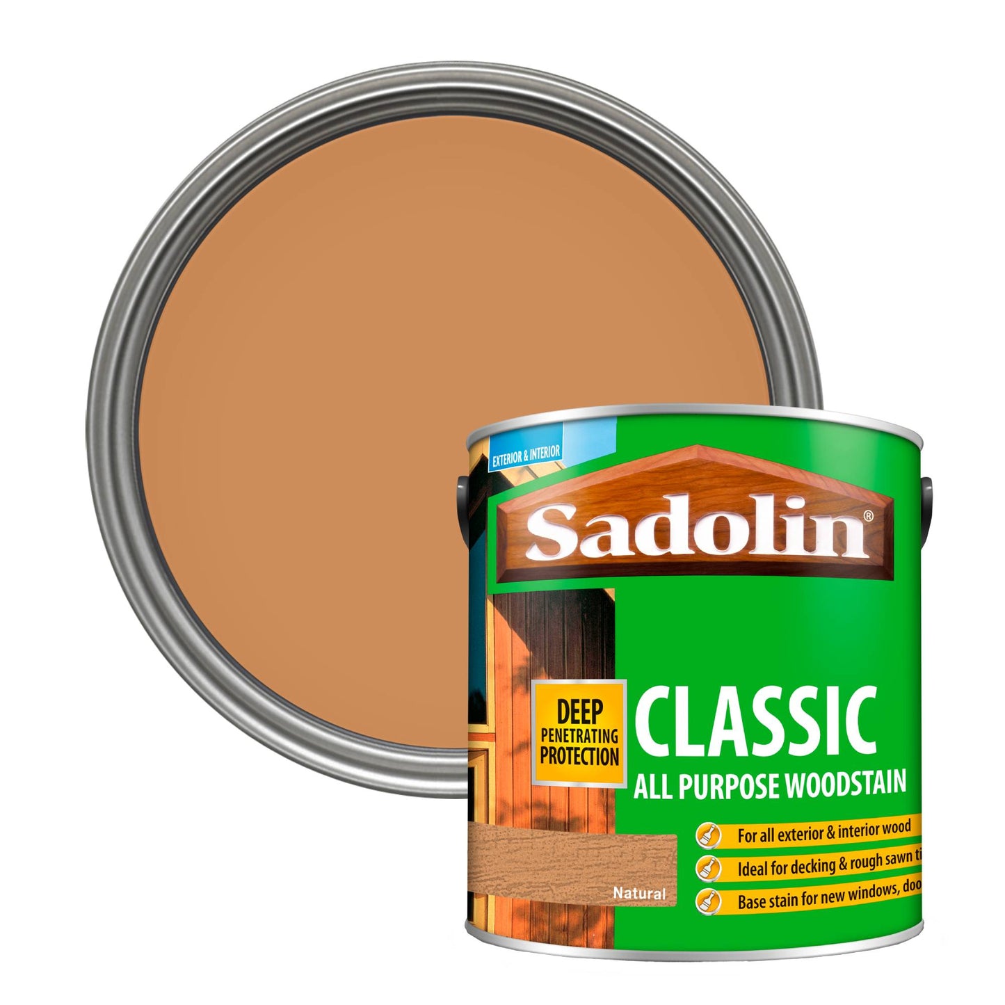 Sadolin Weatherproof Interior and Exterior Wood Stain - Natural