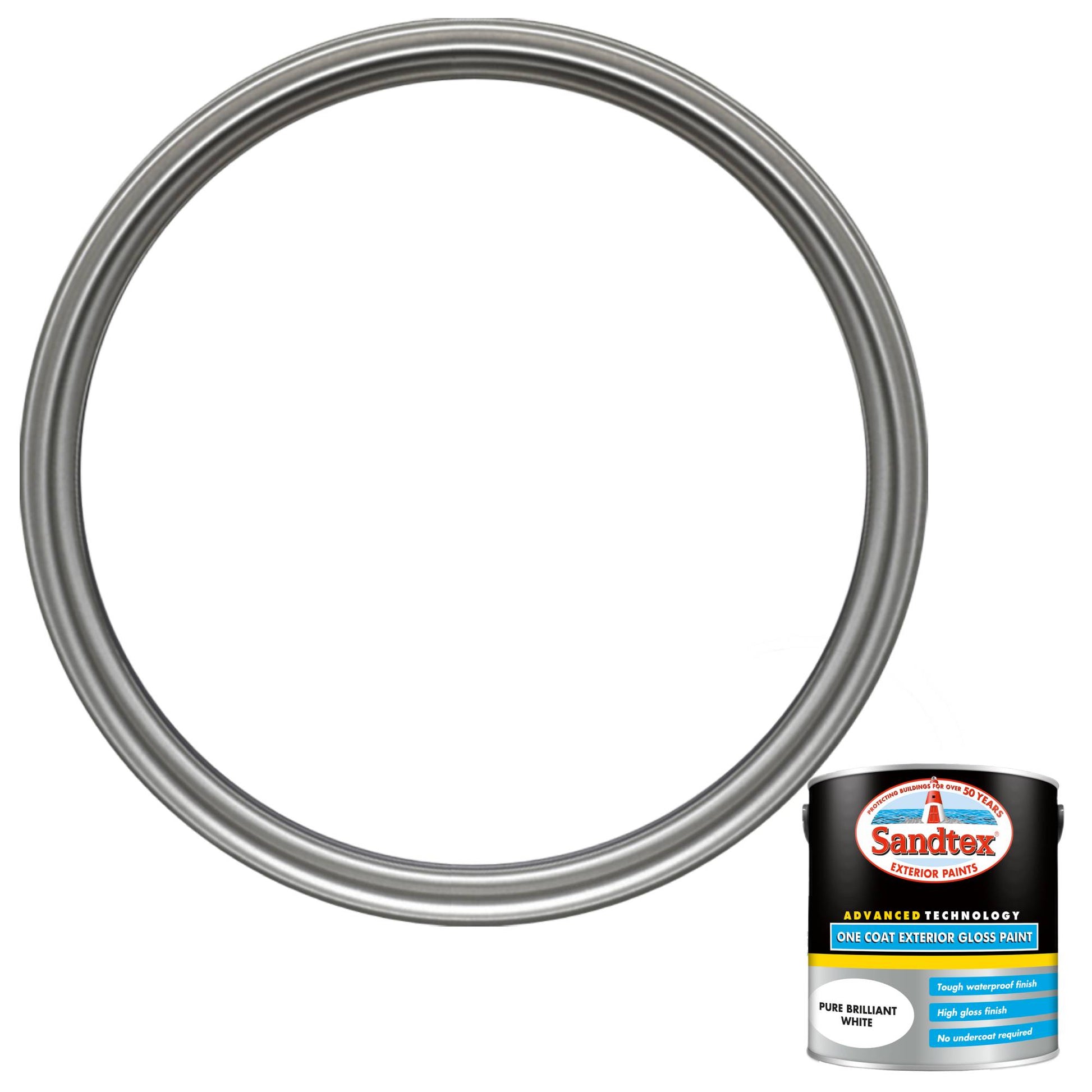 Sandtex One Coat Exterior Gloss Paint - Brilliant White
