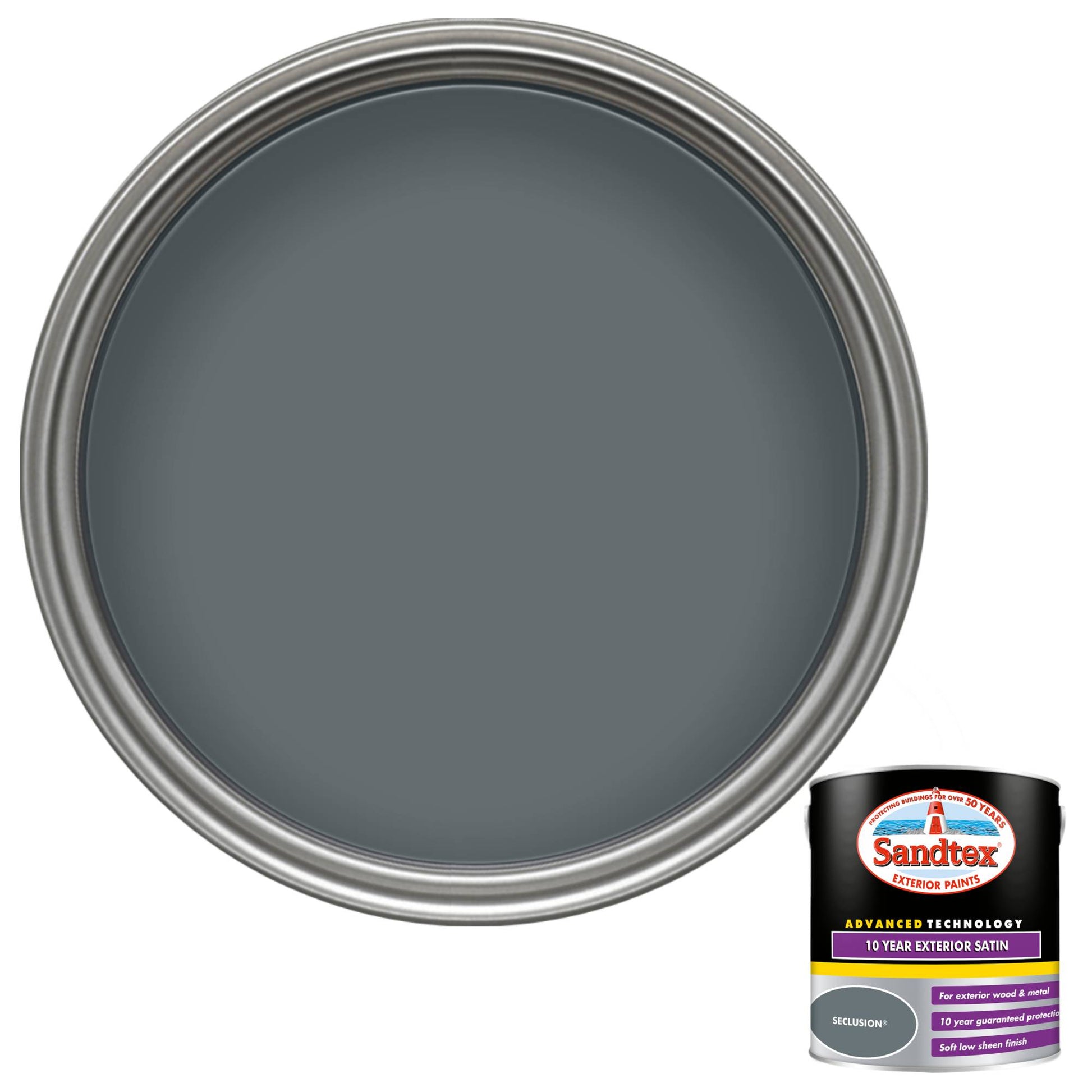 Sandtex 10 Year Exterior Satin Paint - Seclusion