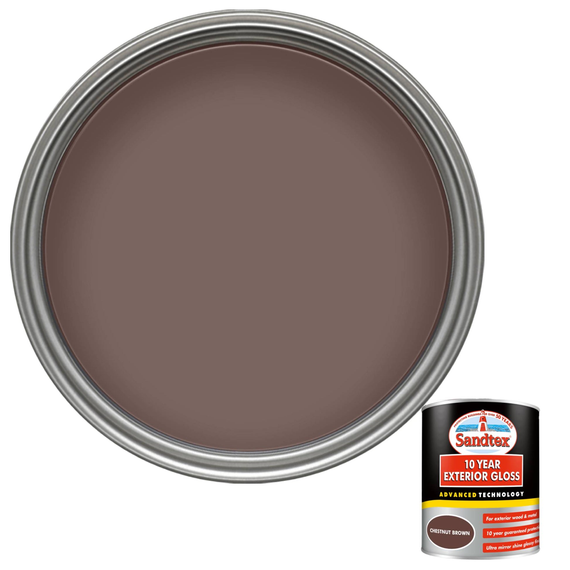Sandtex 10 Year Exterior Gloss - Chestnut Brown
