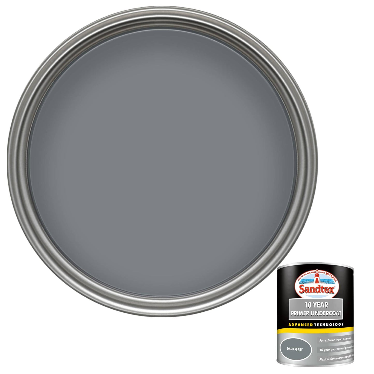 Sandtex 10 Year Primer Undercoat - Dark Grey