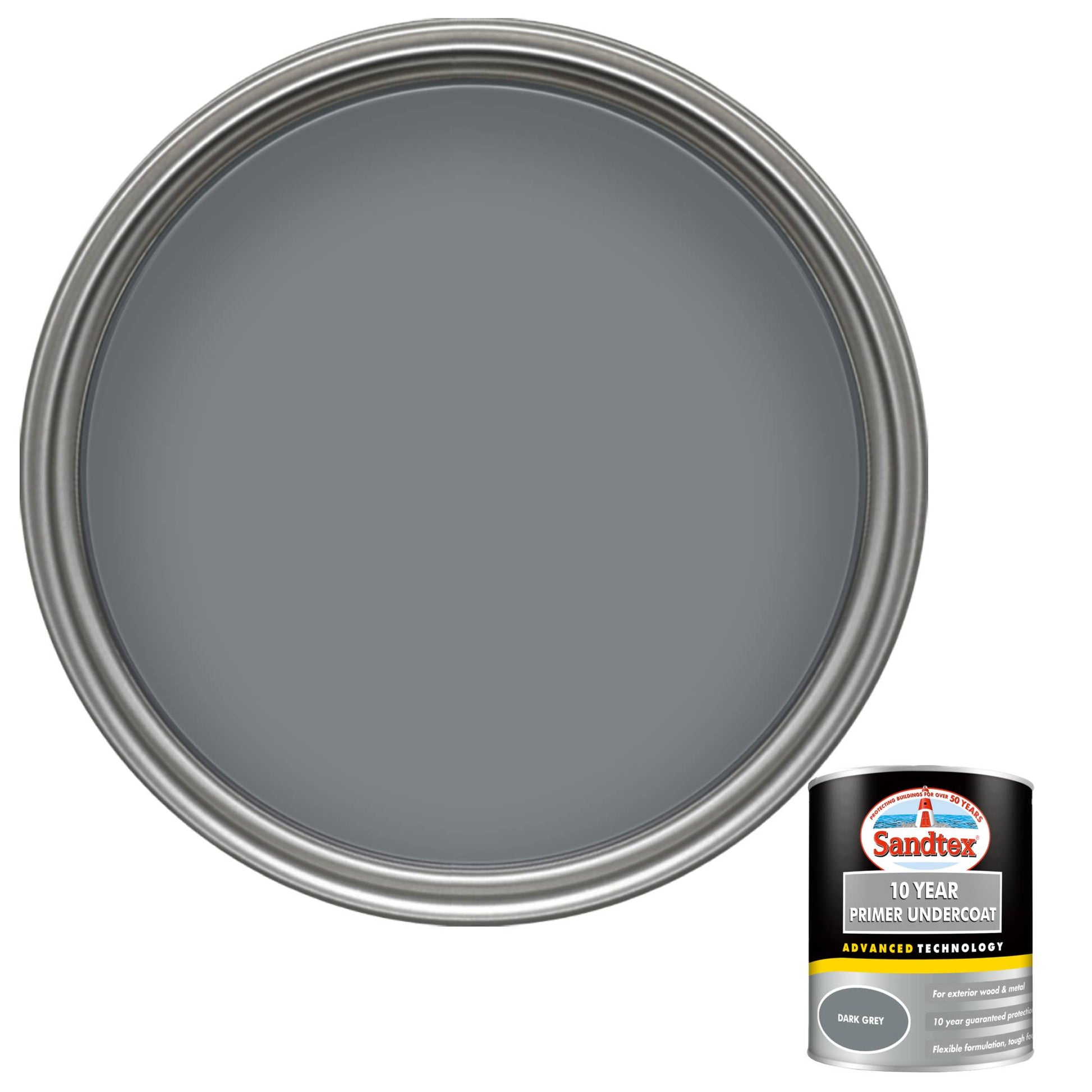 Sandtex 10 Year Primer Undercoat - Dark Grey