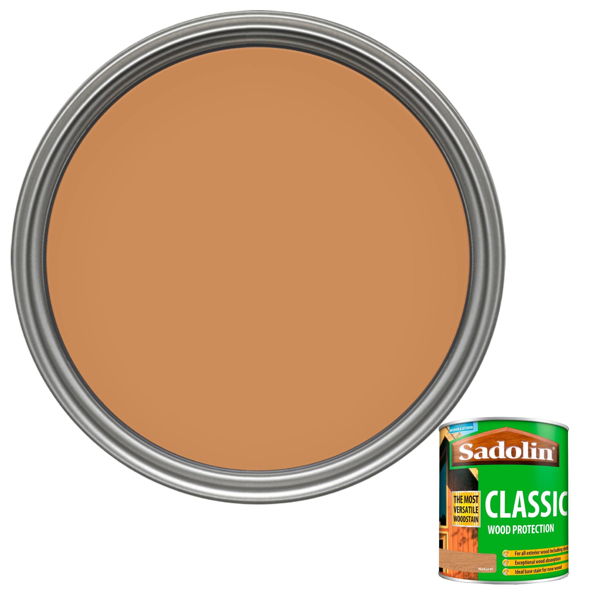 Sadolin Weatherproof Interior and Exterior Wood Stain - Natural