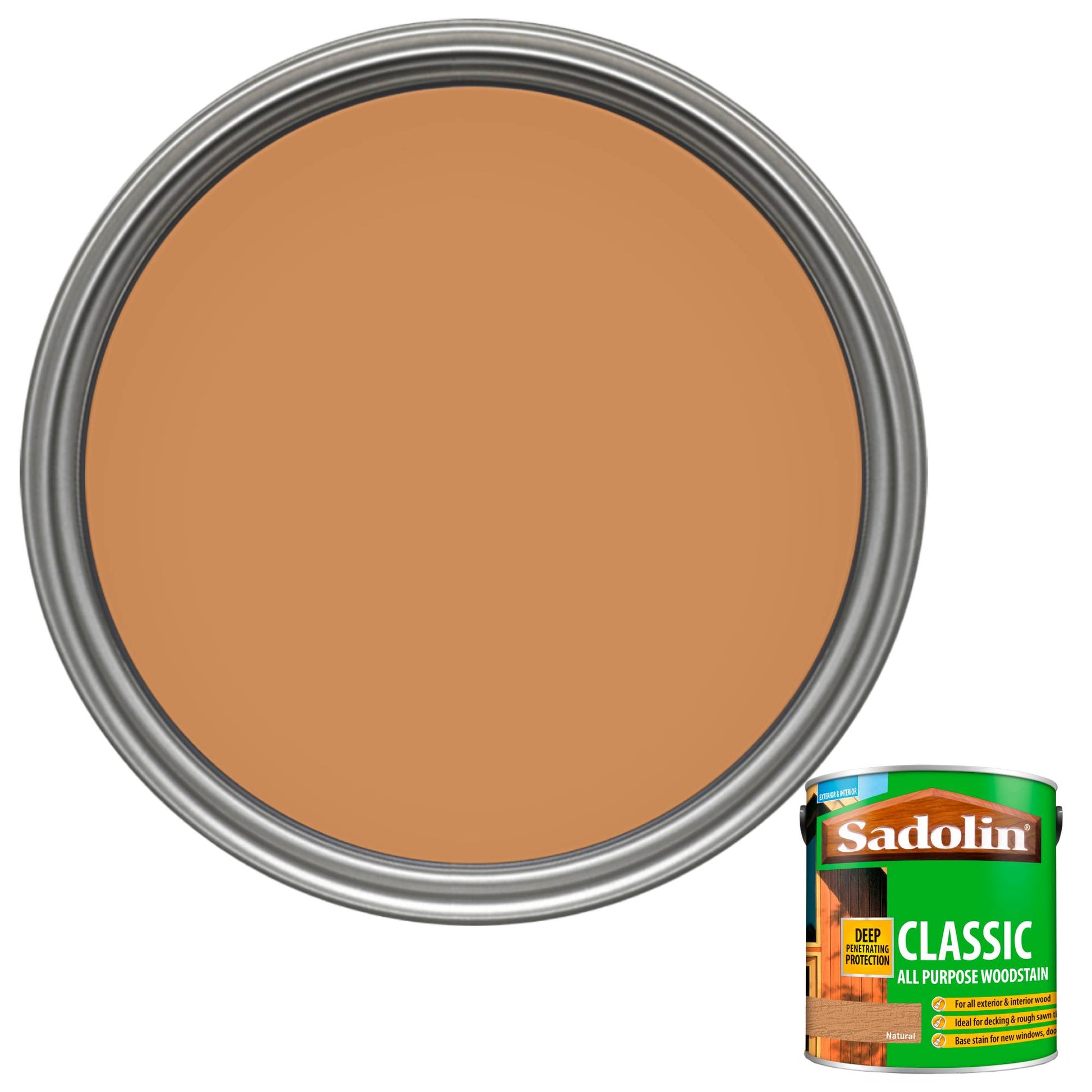 Sadolin Weatherproof Interior and Exterior Wood Stain - Natural
