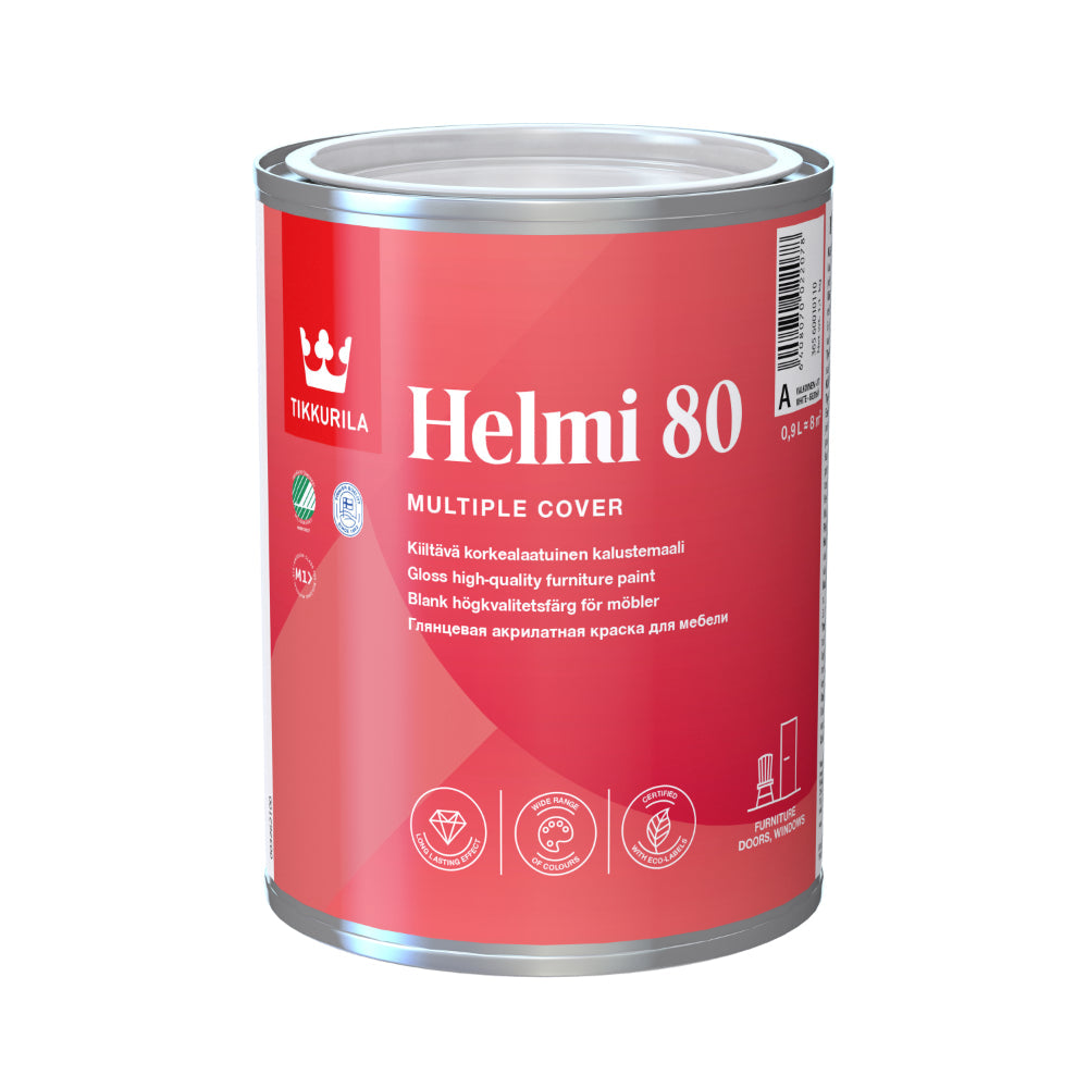 Helmi 80 Water-Based Acrylic Gloss Wood Paint - Tinted Colour