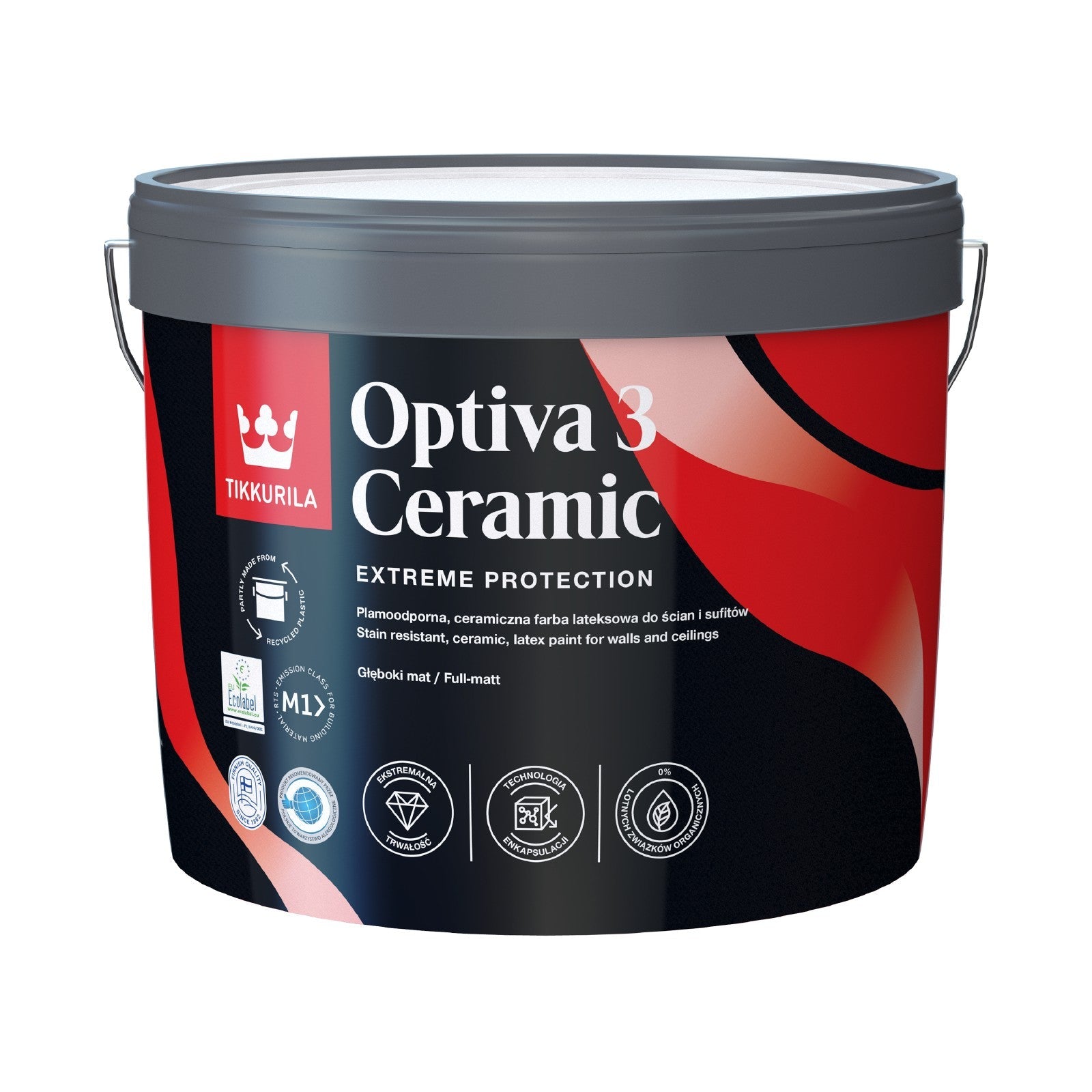 Tikkurila Optiva 3 Ceramic Super Flat Washable Matt Tinted Colour ...